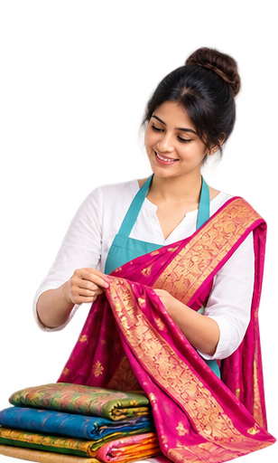 Saree Polishing & Roll Pressing